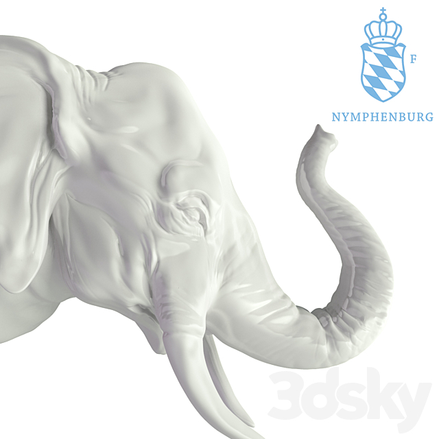 Nymphenburg. The head of an elephant. 3DSMax File - thumbnail 2