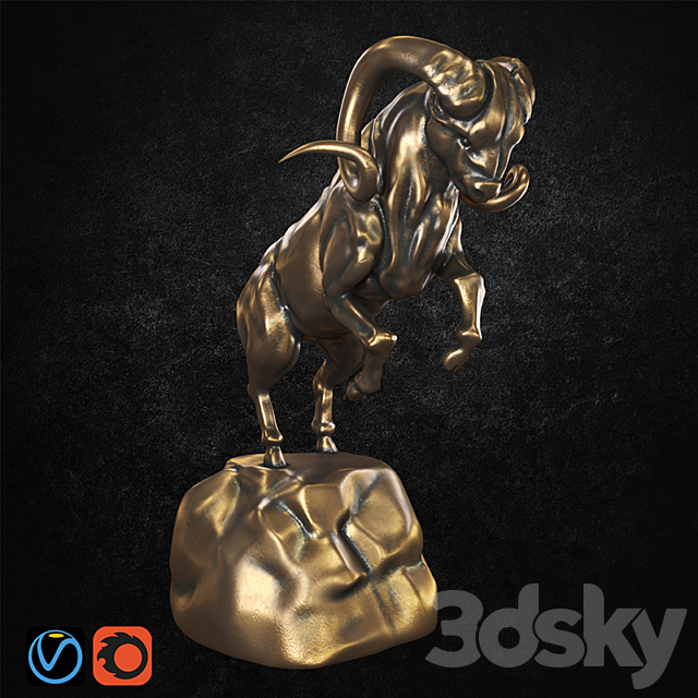 Oven statuette _ Figurine “Aries” 3ds Max - thumbnail 1