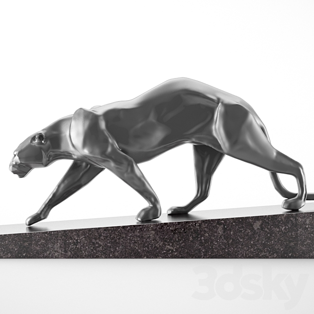 Panther sculpture Art Deco 3DSMax File - thumbnail 1