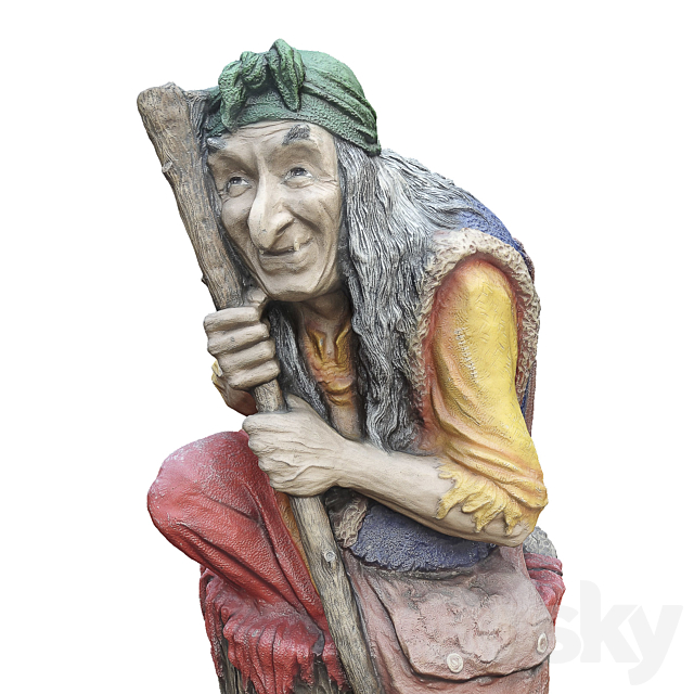 Park sculpture “Baba Yaga” 3DSMax File - thumbnail 4