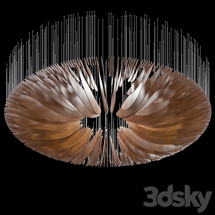 Pendant sculpture by Vargov Design – Oudemansiella 3DS Max Model - thumbnail 2