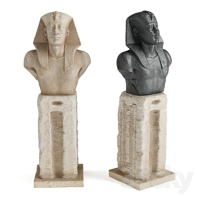 Pharaon Egypt bust 3DSMax File - thumbnail 1