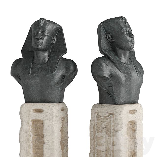 Pharaon Egypt bust 3DSMax File - thumbnail 2