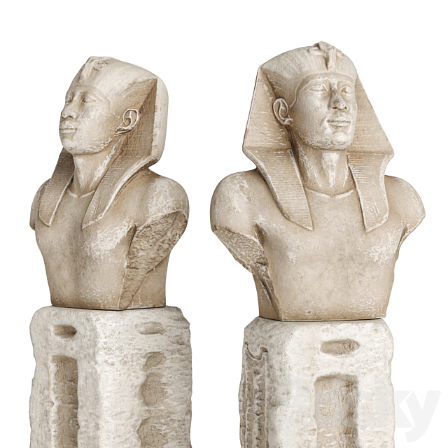 Pharaon Egypt bust 3DSMax File - thumbnail 5