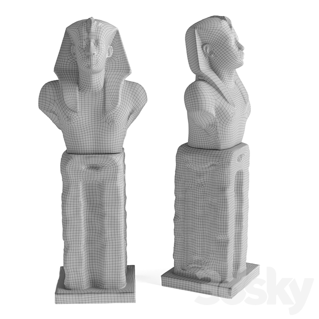 Pharaon Egypt bust 3DSMax File - thumbnail 6