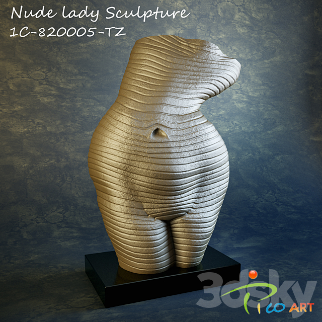 Pico ART Nude lady sculpture 3ds Max - thumbnail 1