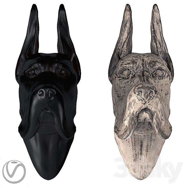 Plaster head dog 3DS Max Model - thumbnail 3