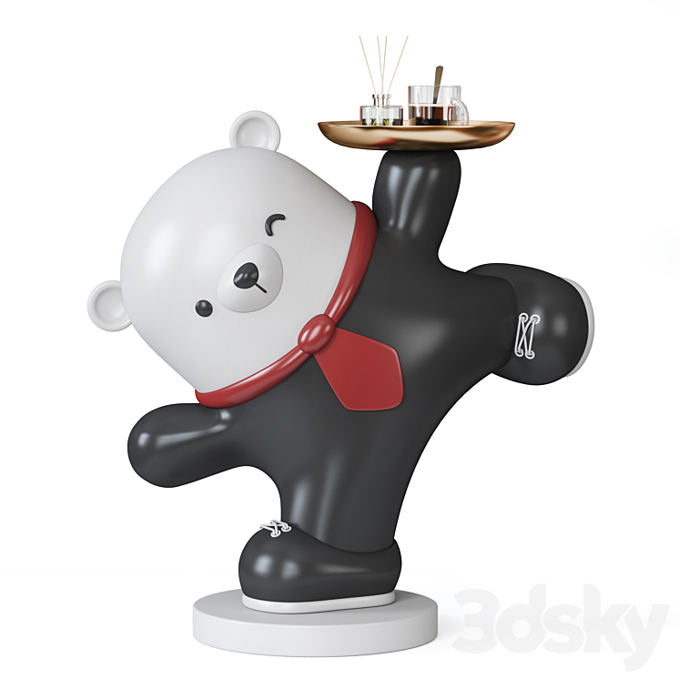 Polar bear organizer \/ figurine 3DS Max Model - thumbnail 1