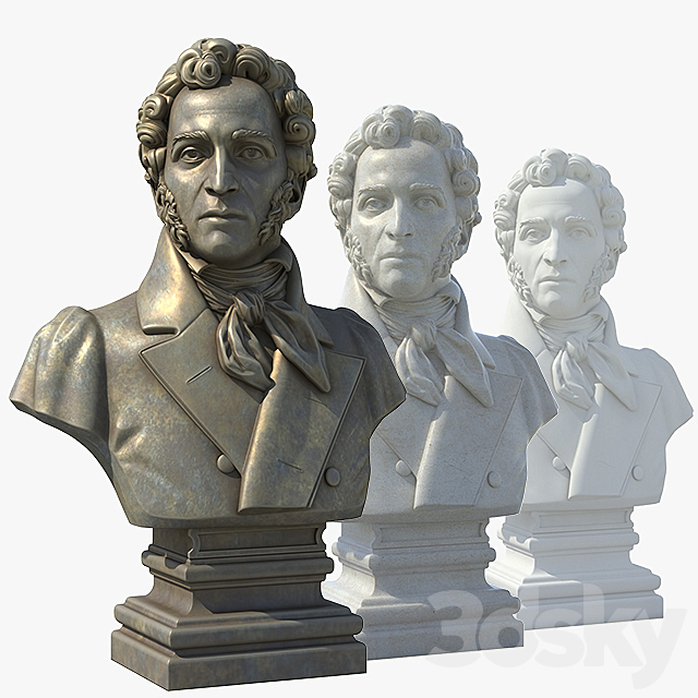 Pushkin. Alexander Sergeyevich 3DSMax File - thumbnail 1