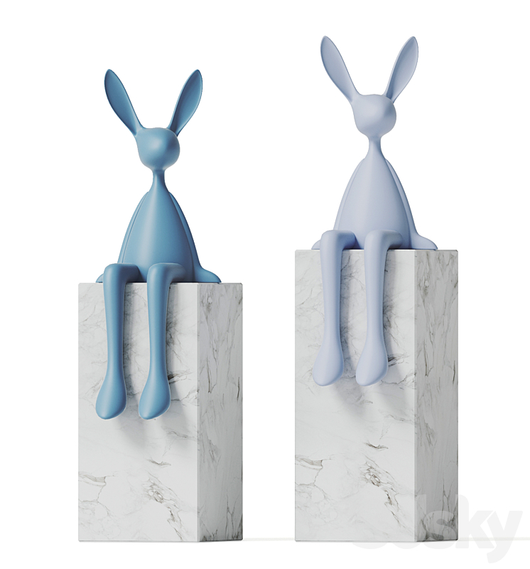 Rabbit Sculpture 3DS Max Model - thumbnail 1