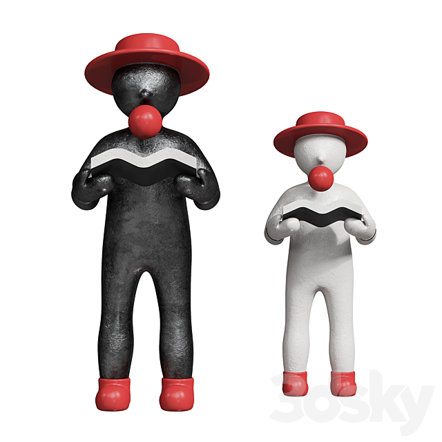 Reading Red Hat Man Decor 3DSMax File - thumbnail 2