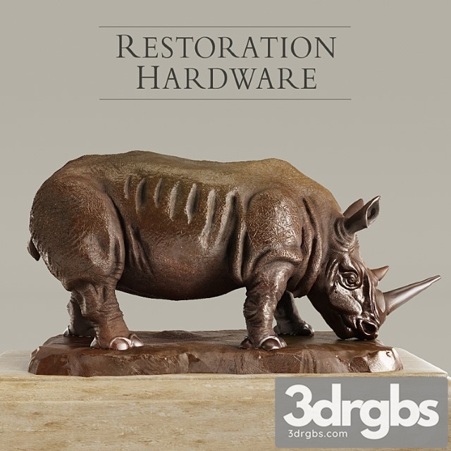 RH Bronze Rhino 3dsmax Download - thumbnail 1