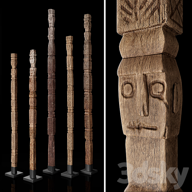 RH Indonesian totem 3DSMax File - thumbnail 1