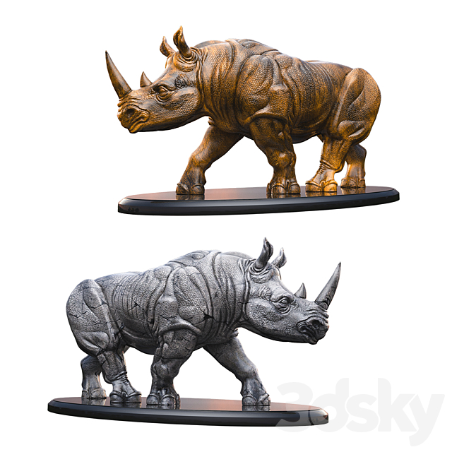 Rhinoceros 3DS Max Model - thumbnail 3