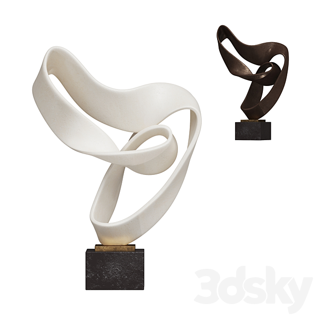 Ribbon Sculpture Decor 3DS Max Model - thumbnail 2