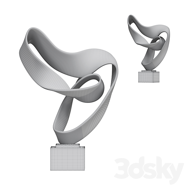 Ribbon Sculpture Decor 3DS Max Model - thumbnail 3