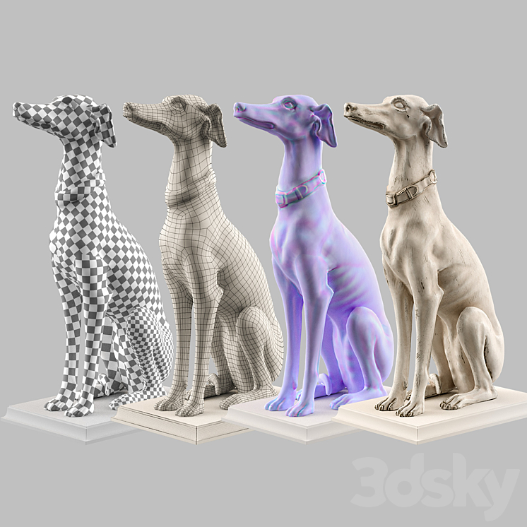 Roberto Giovannini Gray Hound LowPoly 3DS Max Model - thumbnail 2