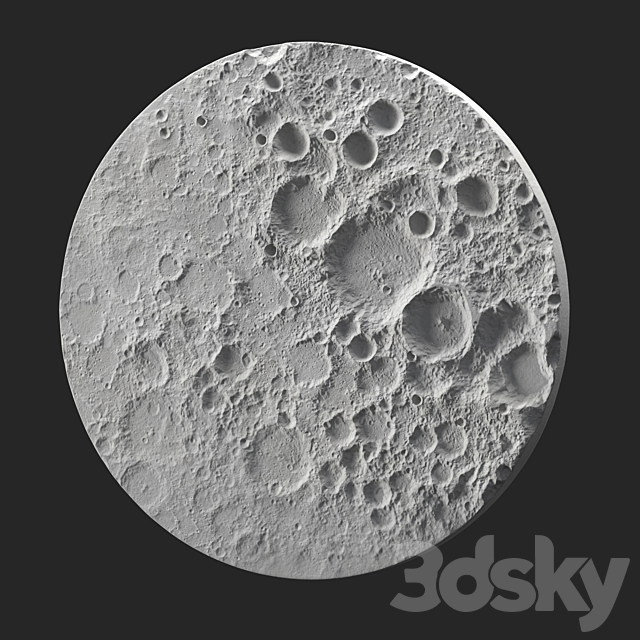 Round relief panel set 3DS Max Model - thumbnail 3