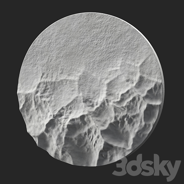 Round relief panel set 3DS Max Model - thumbnail 5