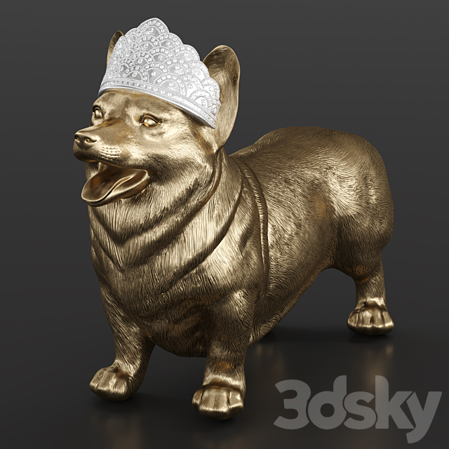 Royal Standing Corgi 3DSMax File - thumbnail 1