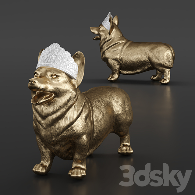 Royal Standing Corgi 3DSMax File - thumbnail 3