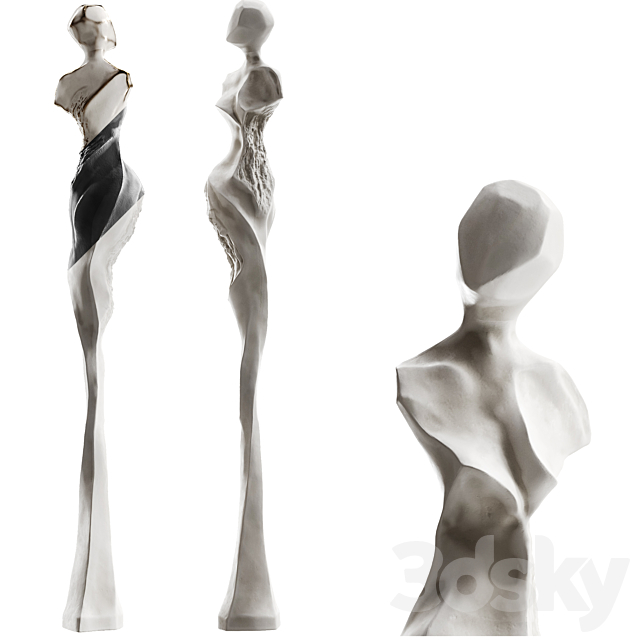 Sculpture Abstract human 02 3ds Max - thumbnail 1