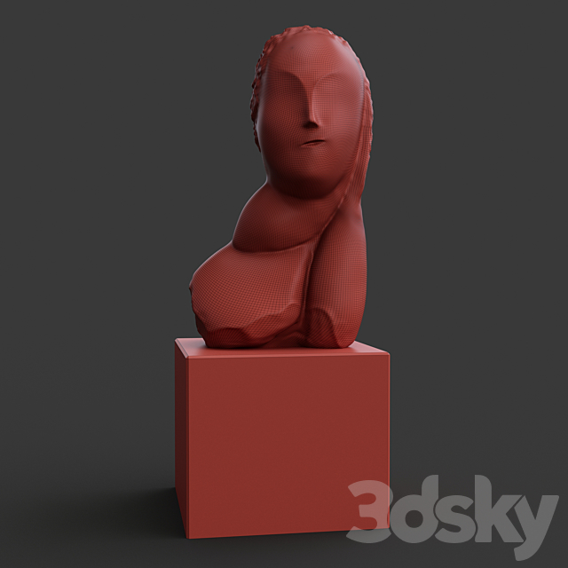 Sculpture Brancusi 3ds Max - thumbnail 3