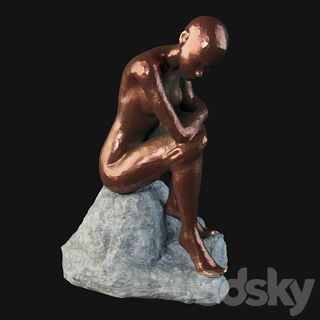 Sculpture bronze 3DS Max Model - thumbnail 2