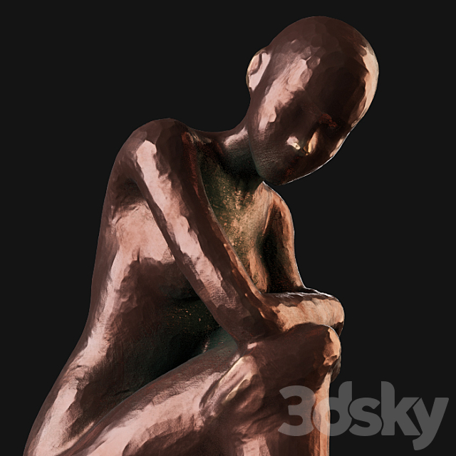 Sculpture bronze 3DS Max Model - thumbnail 3