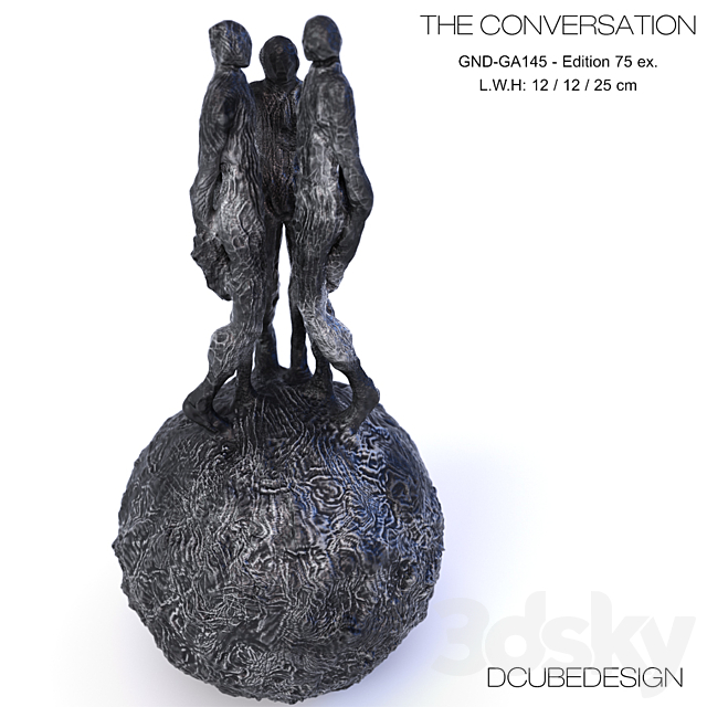 Sculpture DCUBEDESIGN “The Conversation” 3DSMax File - thumbnail 2