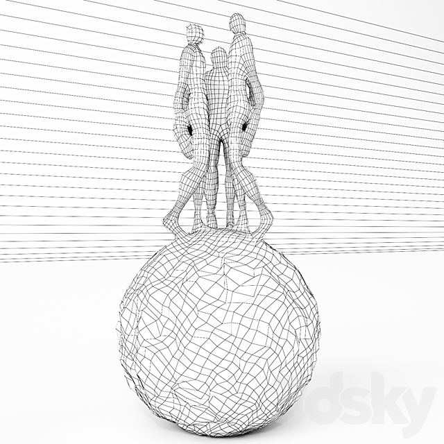 Sculpture DCUBEDESIGN “The Conversation” 3DSMax File - thumbnail 3