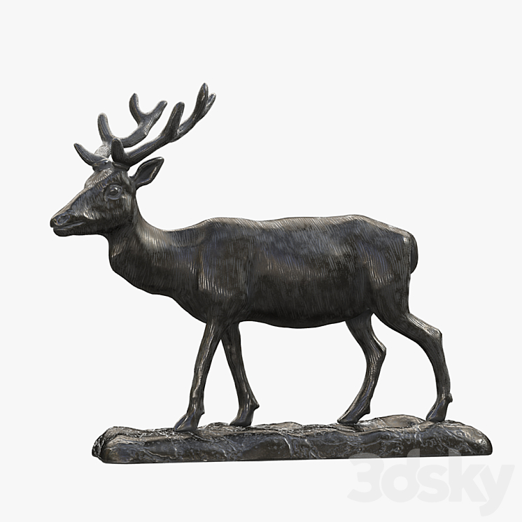 “Sculpture “”Deer””” 3DS Max - thumbnail 1