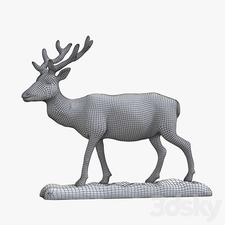 “Sculpture “”Deer””” 3DS Max - thumbnail 2