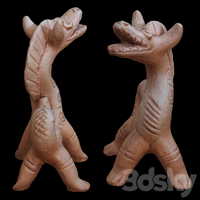 Sculpture Dragon 3DS Max Model - thumbnail 3