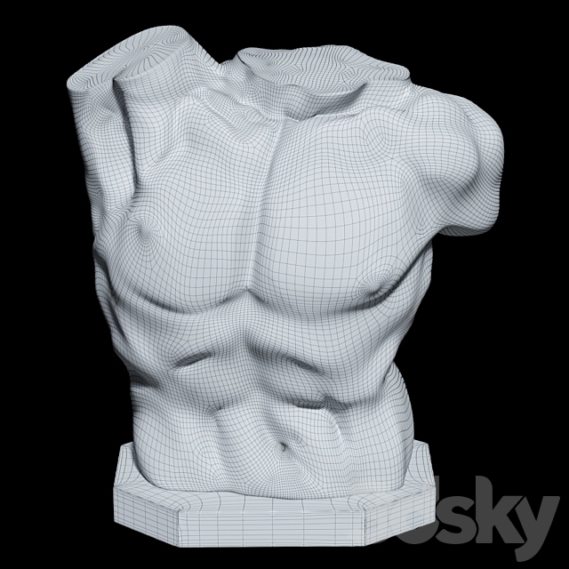 Sculpture Laocoon Torso 3DSMax File - thumbnail 3