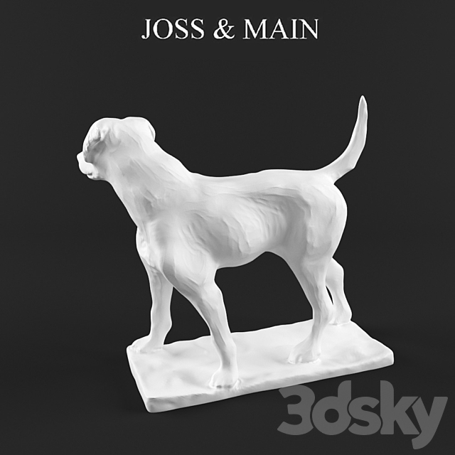 Sculpture of a dog from Joss & Main 3DS Max Model - thumbnail 2