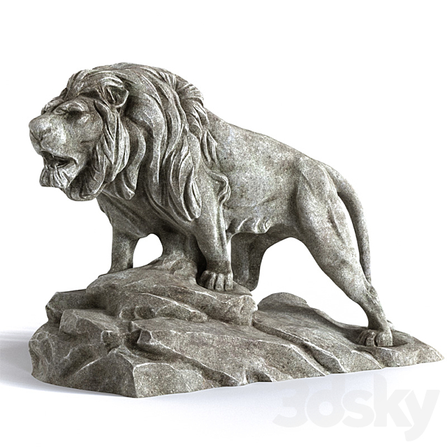 Sculpture of a lion 3DSMax File - thumbnail 1