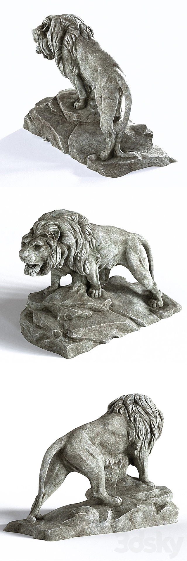 Sculpture of a lion 3DSMax File - thumbnail 2