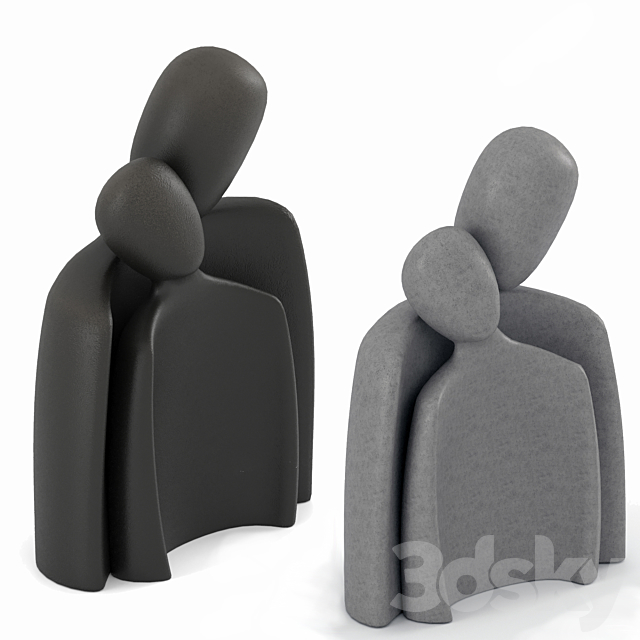 Sculpture of a man and a woman 3ds Max - thumbnail 1