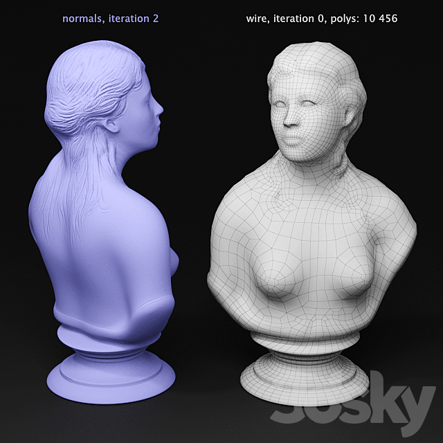 Sculpture of a woman 3ds Max - thumbnail 2