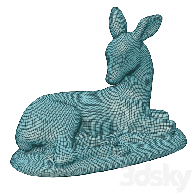 Sculpture of  roe deer 3DSMax File - thumbnail 4