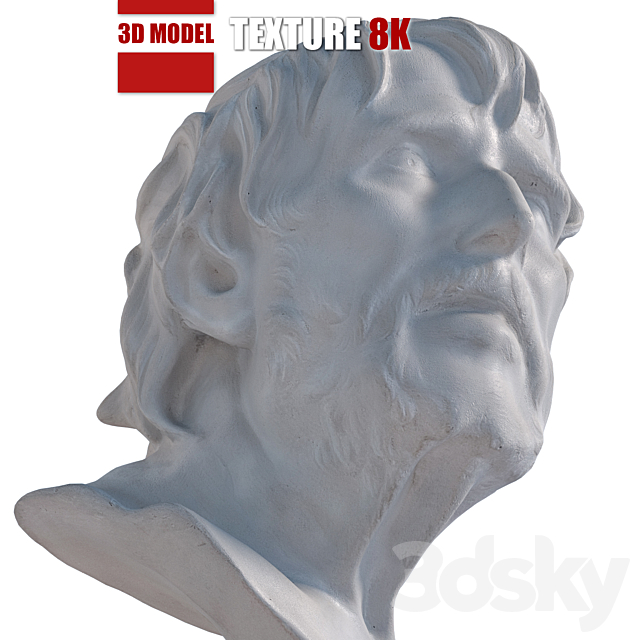 Sculpture of Seneca 122 3ds Max - thumbnail 2