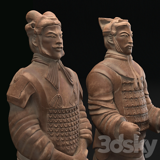 Sculpture of soldiers of the terracotta army 3DS Max Model - thumbnail 2