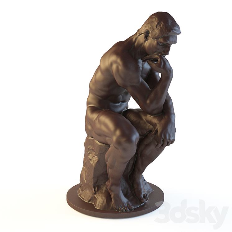 Sculpture Rodin Thinker 3DS Max - thumbnail 1