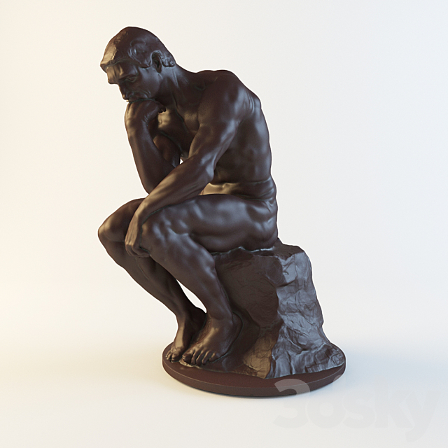 Sculpture Rodin Thinker 3DSMax File - thumbnail 3