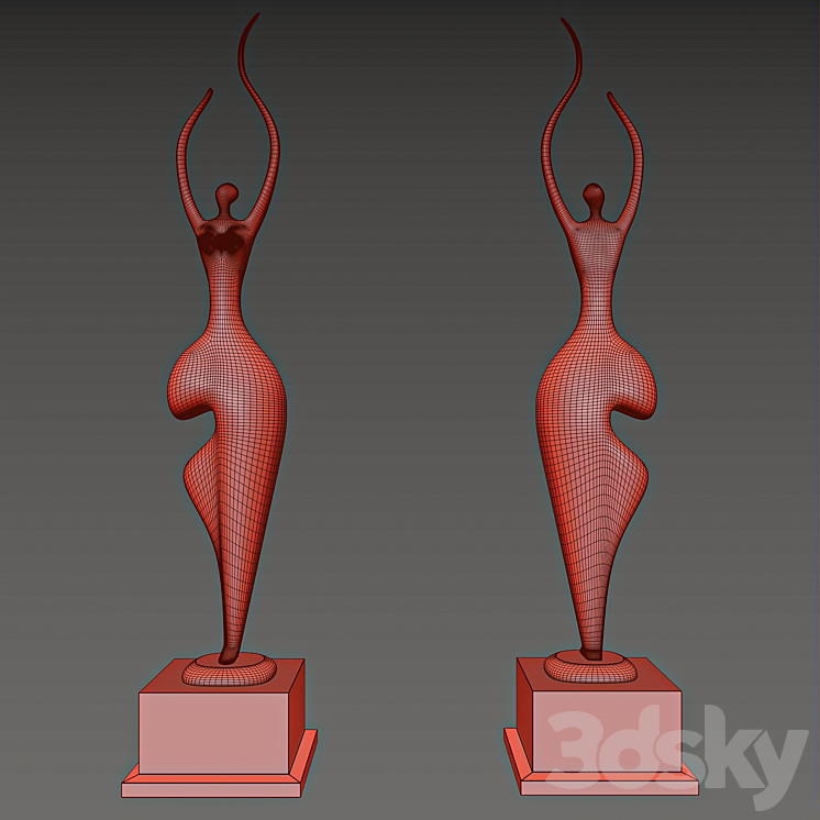 Sculpture woman 3DS Max Model - thumbnail 2