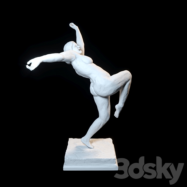 Sculpture “Woman in the Mirth” from Middelheim Park 3DS Max Model - thumbnail 2