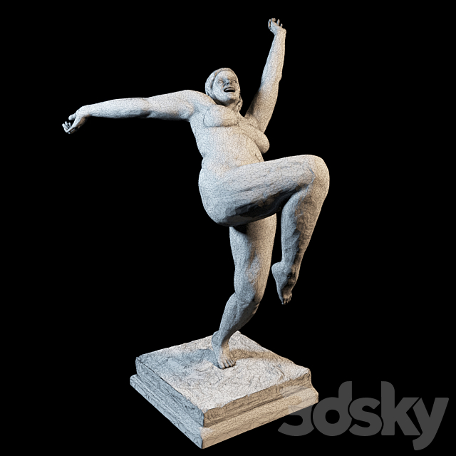 Sculpture “Woman in the Mirth” from Middelheim Park 3DS Max Model - thumbnail 3