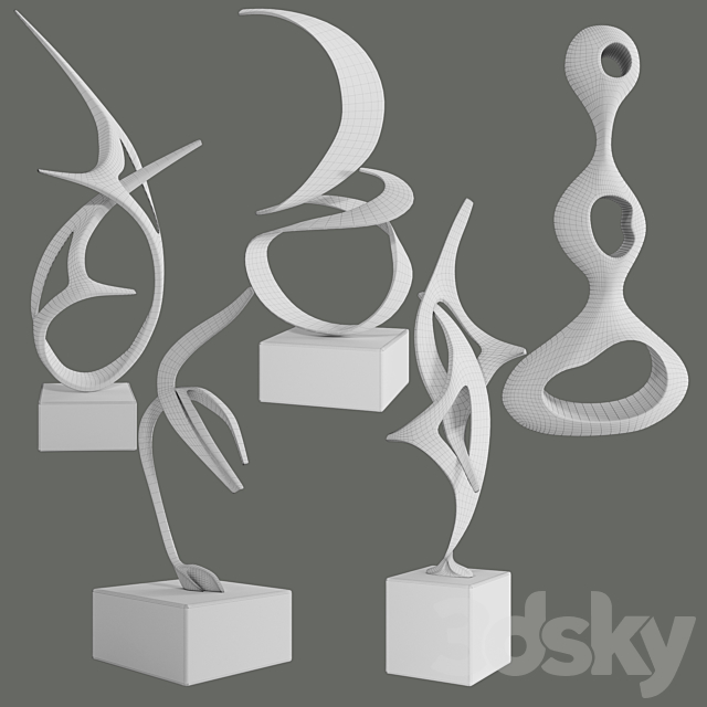 Sculptures decor set by Tom Bennett & Charles Westgarth 3ds Max - thumbnail 2