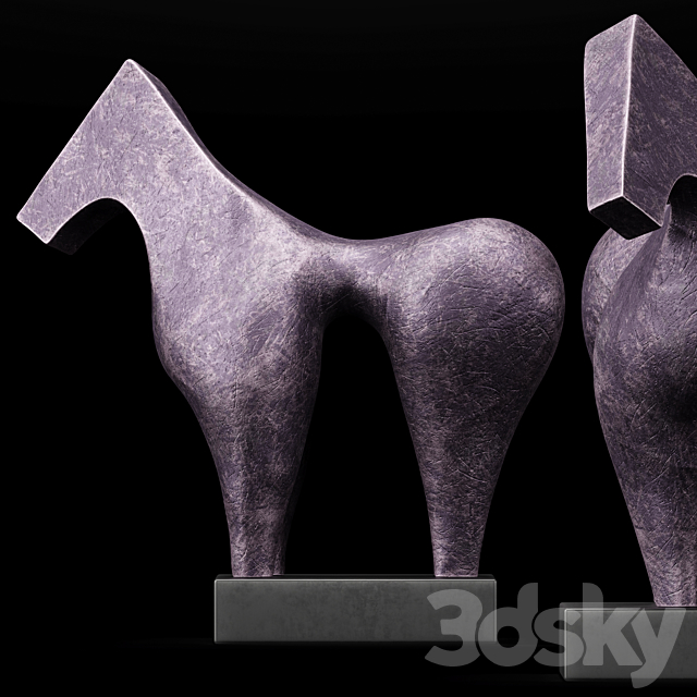 Sculptures of Abstraction Large Horse 2013 3DSMax File - thumbnail 5